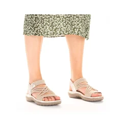 Rieker Sandals & Sandals-Women'S Strappy Sandals Cream Beige