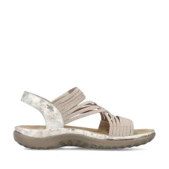 Rieker Sandals & Sandals-Women'S Strappy Sandals Cream Beige