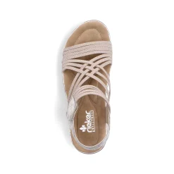 Rieker Sandals & Sandals-Women'S Strappy Sandals Cream Beige