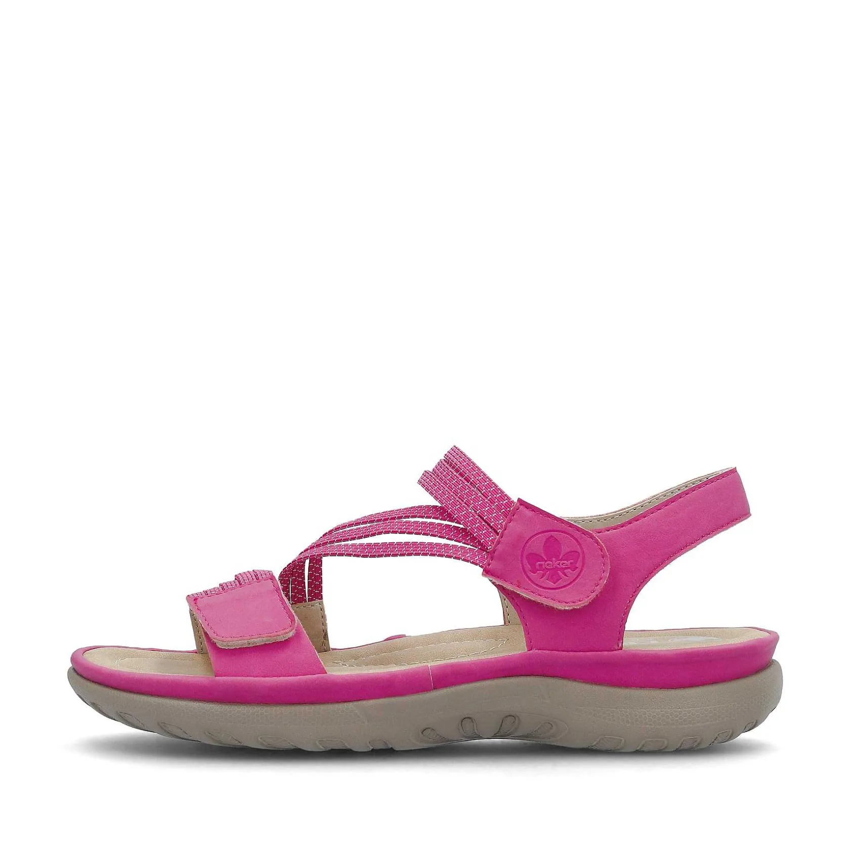 Rieker Colorful Styles-Women'S Strappy Sandals Pink