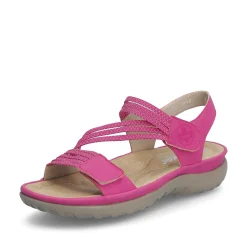 Rieker Colorful Styles-Women'S Strappy Sandals Pink