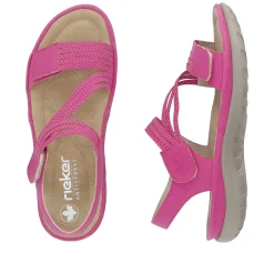 Rieker Colorful Styles-Women'S Strappy Sandals Pink