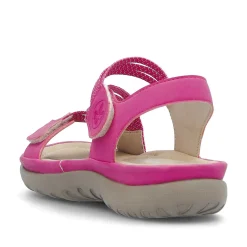 Rieker Colorful Styles-Women'S Strappy Sandals Pink