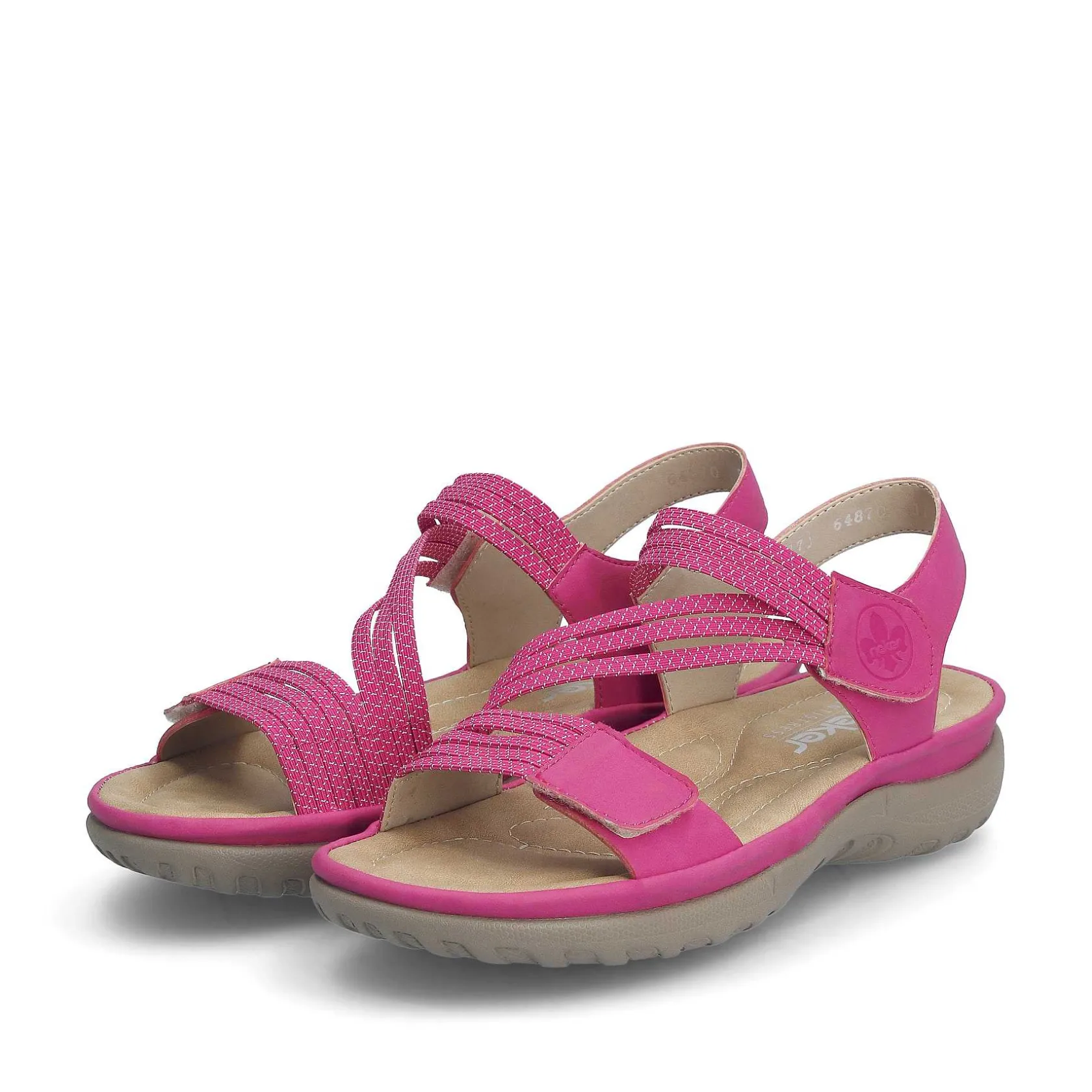 Rieker Colorful Styles-Women'S Strappy Sandals Pink