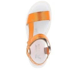 Rieker Colorful Styles-Women'S Strappy Sandals Amber