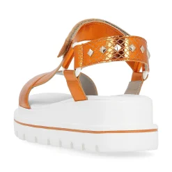 Rieker Colorful Styles-Women'S Strappy Sandals Amber