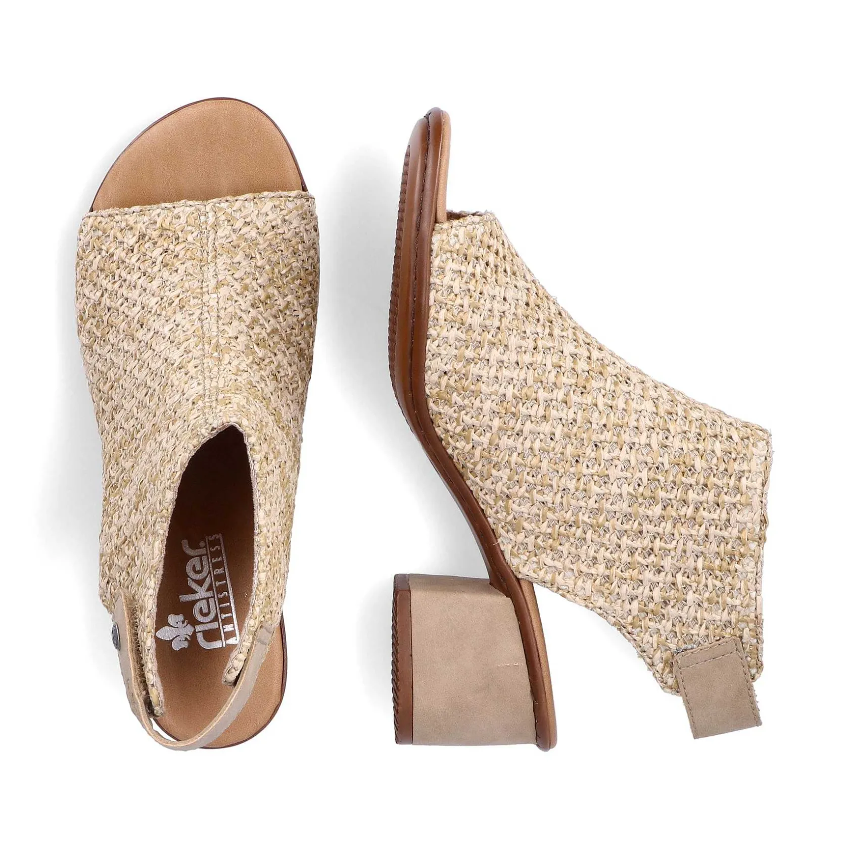 Rieker Heeled Shoes-Women'S Strappy Sandals Sand Beige