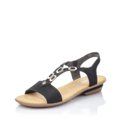 Rieker Sandals & Sandals-Women'S Strappy Sandals Jet Black