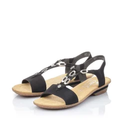 Rieker Sandals & Sandals-Women'S Strappy Sandals Jet Black