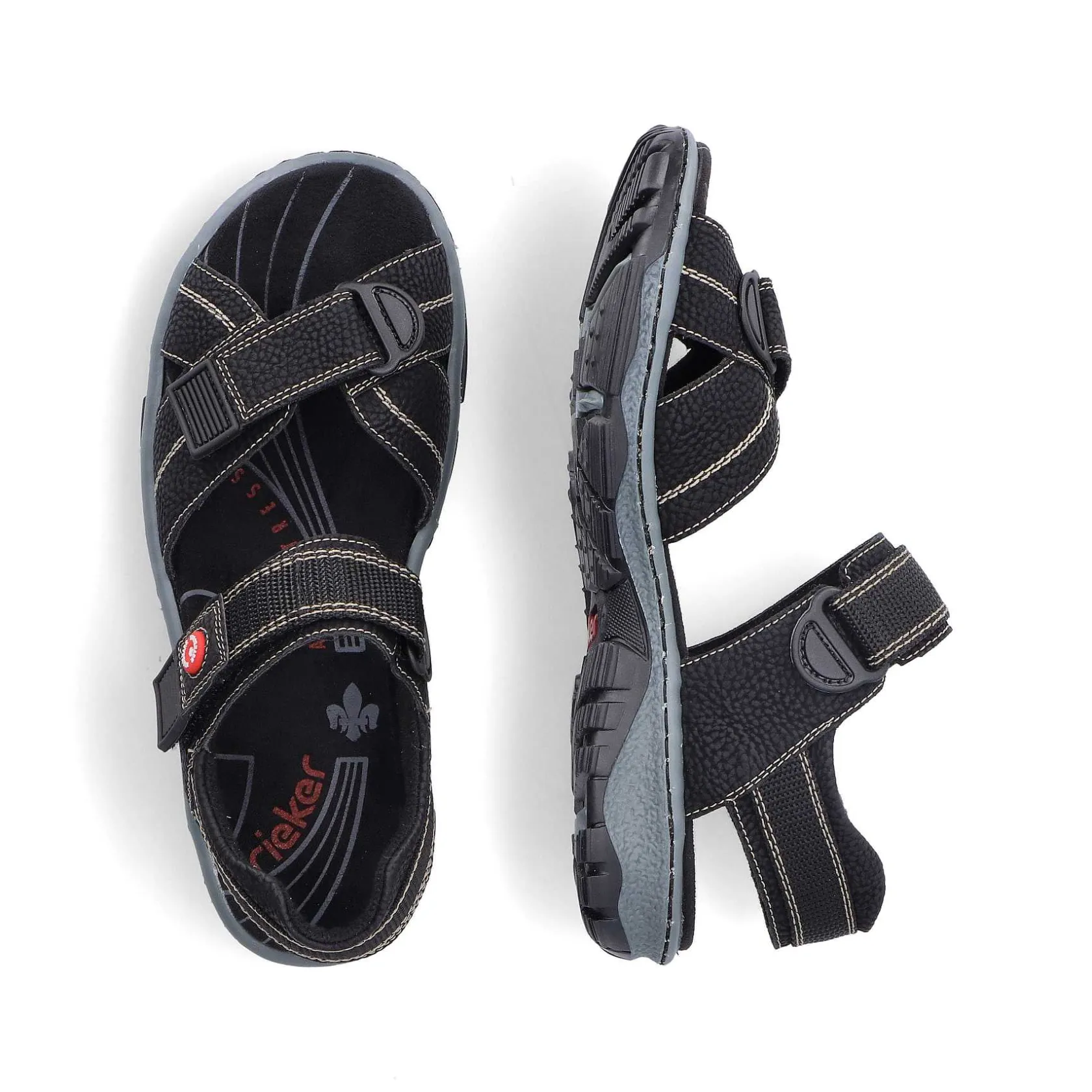 Rieker Sandals & Sandals-Women'S Trekking Sandals Asphalt Black