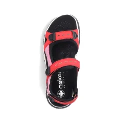 Rieker Colorful Styles-Women'S Trekking Sandals Fire Red