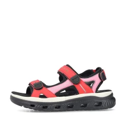 Rieker Colorful Styles-Women'S Trekking Sandals Fire Red