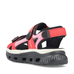 Rieker Colorful Styles-Women'S Trekking Sandals Fire Red