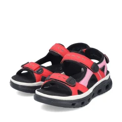 Rieker Colorful Styles-Women'S Trekking Sandals Fire Red