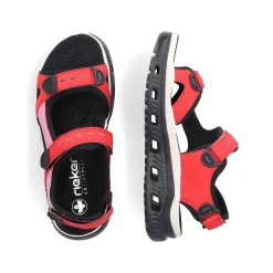 Rieker Colorful Styles-Women'S Trekking Sandals Fire Red