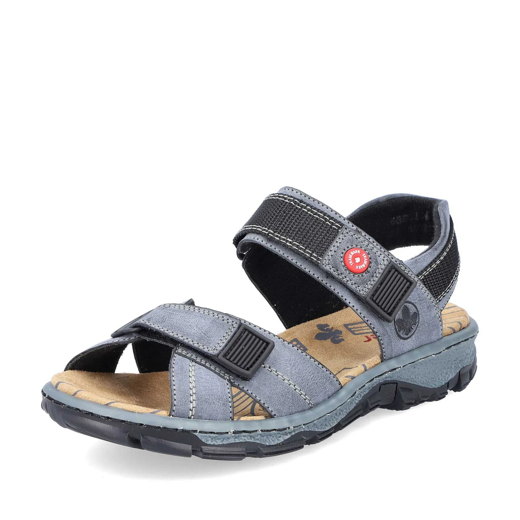 Rieker Sandals & Sandals-Women'S Trekking Sandals Blue Gray