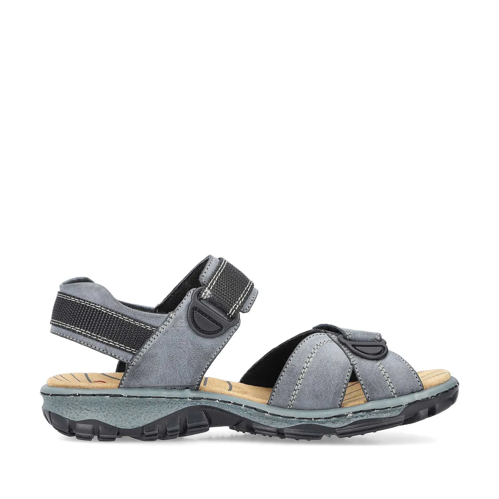 Rieker Sandals & Sandals-Women'S Trekking Sandals Blue Gray