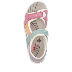 Rieker Colorful Styles-Women'S Trekking Sandals White-Multicolored
