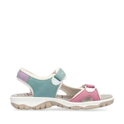 Rieker Colorful Styles-Women'S Trekking Sandals White-Multicolored