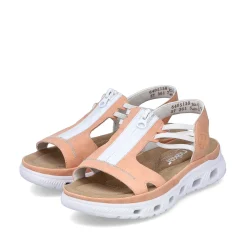Rieker Colorful Styles-Women'S Trekking Sandals Pastel Orange
