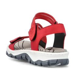 Rieker Colorful Styles-Women'S Trekking Sandals Cherry Red