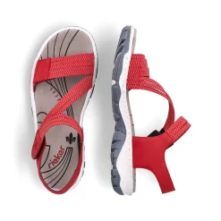 Rieker Colorful Styles-Women'S Trekking Sandals Cherry Red