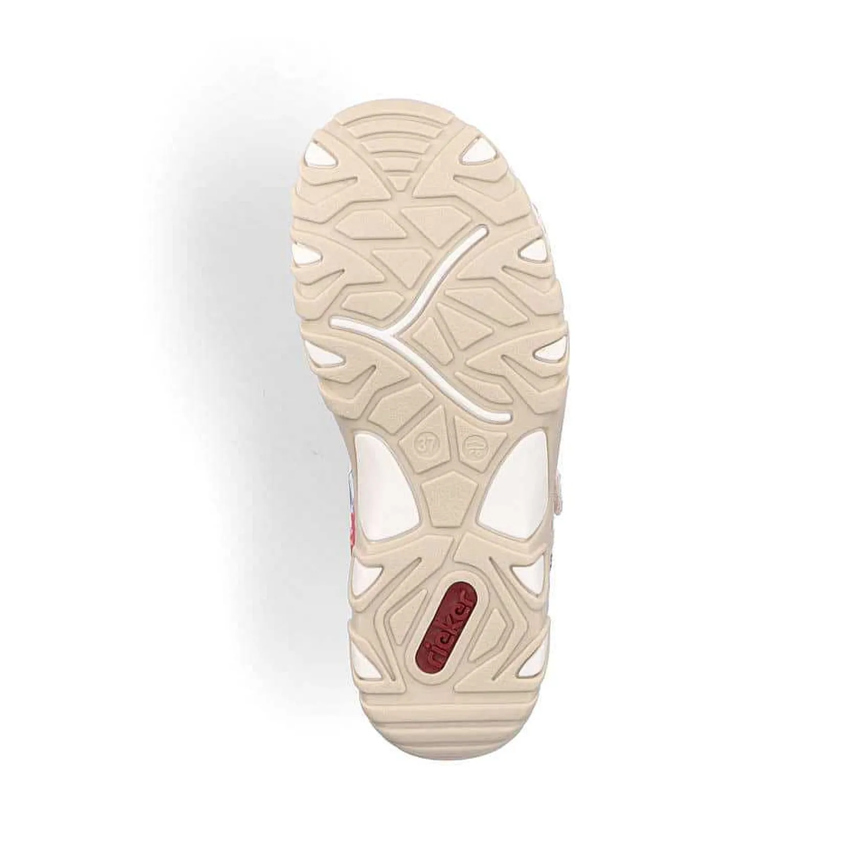 Rieker Colorful Styles-Women'S Trekking Sandals Floral-Pure White