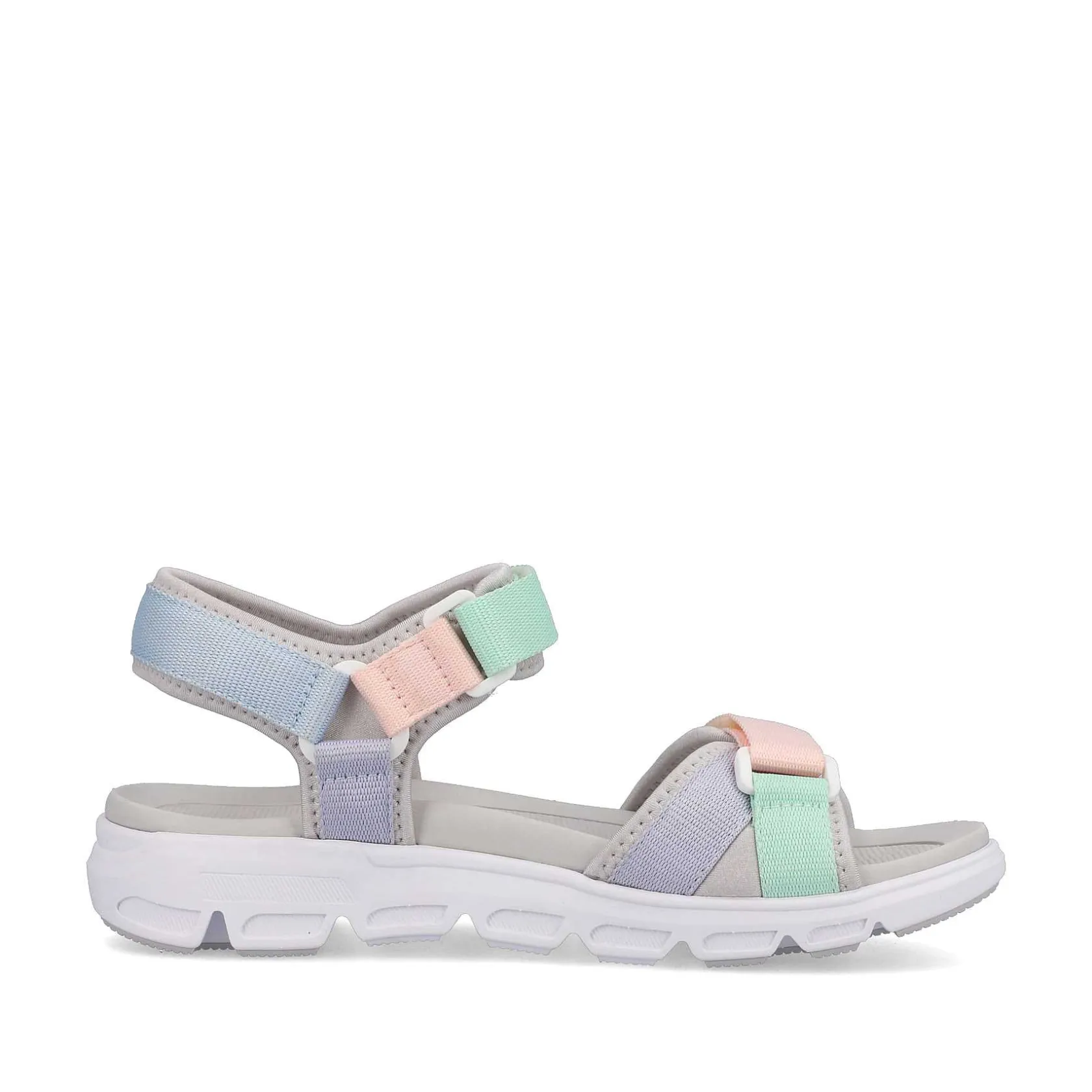 Rieker Colorful Styles-Women'S Trekking Sandals Mint-Green Soft-Pink Lilac