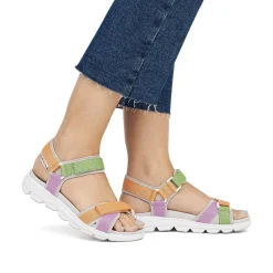 Rieker Colorful Styles-Women'S Trekking Sandals Multicolored