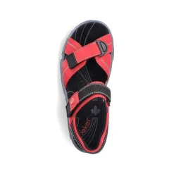Rieker Colorful Styles-Women'S Trekking Sandals Fire Red