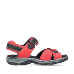 Rieker Colorful Styles-Women'S Trekking Sandals Fire Red