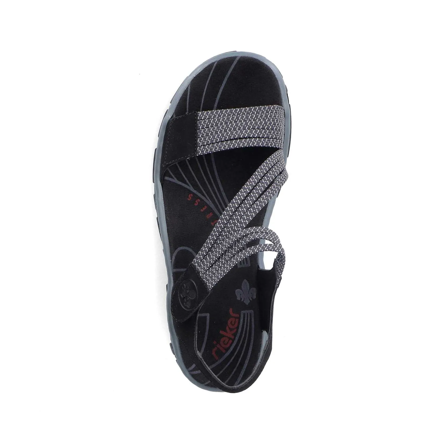 Rieker Sandals & Sandals-Women'S Trekking Sandals Graphite Black