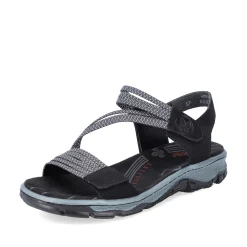 Rieker Sandals & Sandals-Women'S Trekking Sandals Graphite Black
