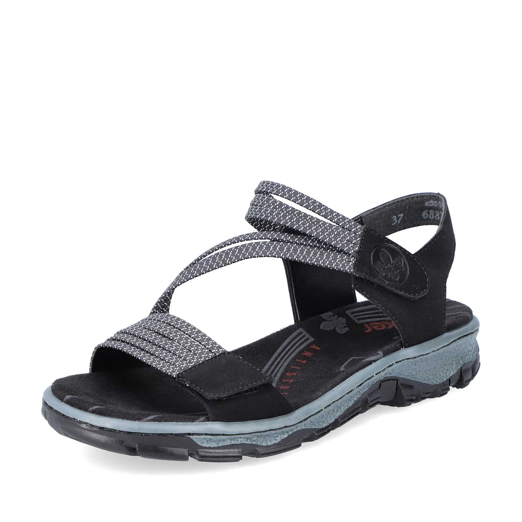 Rieker Sandals & Sandals-Women'S Trekking Sandals Graphite Black