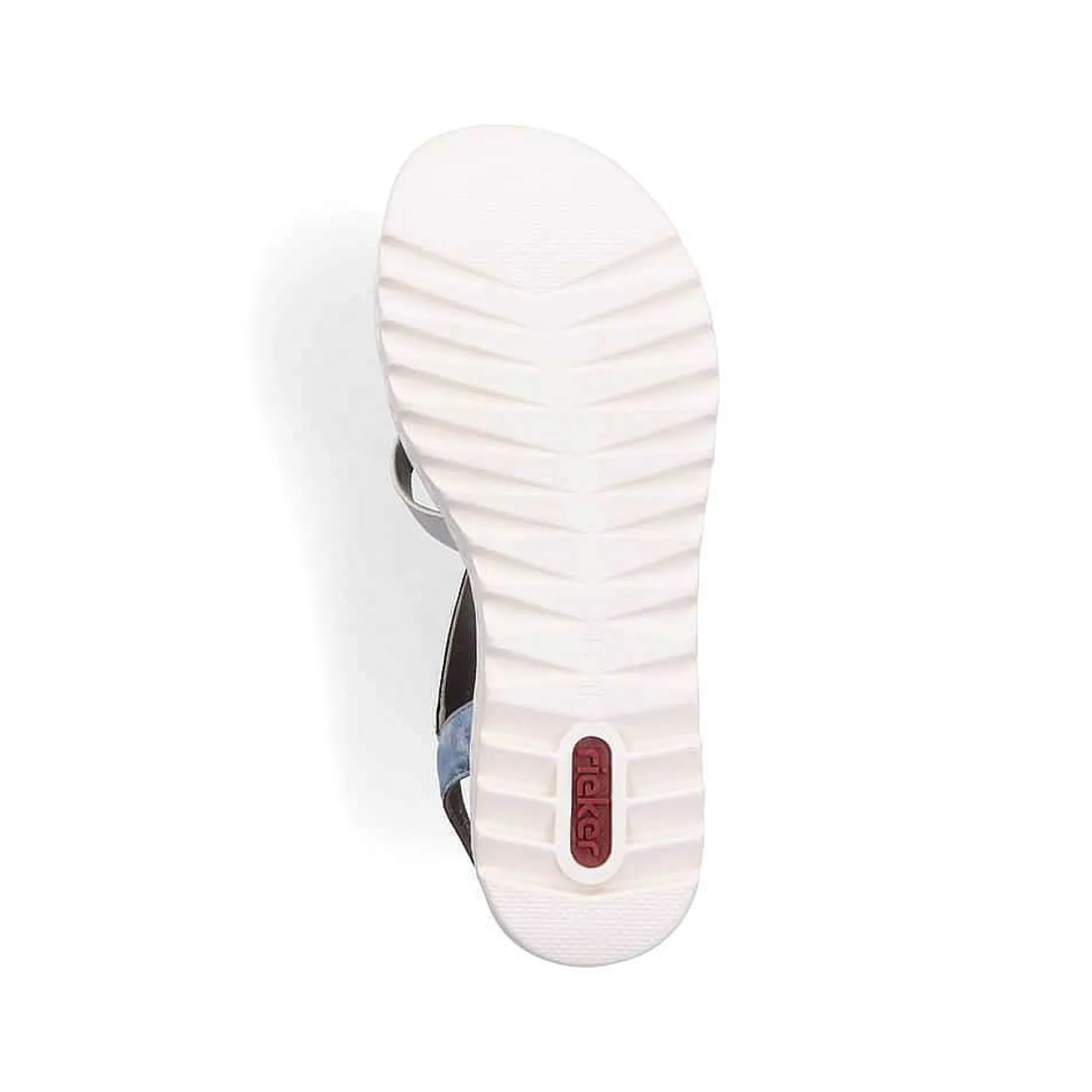 Rieker Heeled Shoes-Women'S Wedge Sandals Sky Blue-Silver