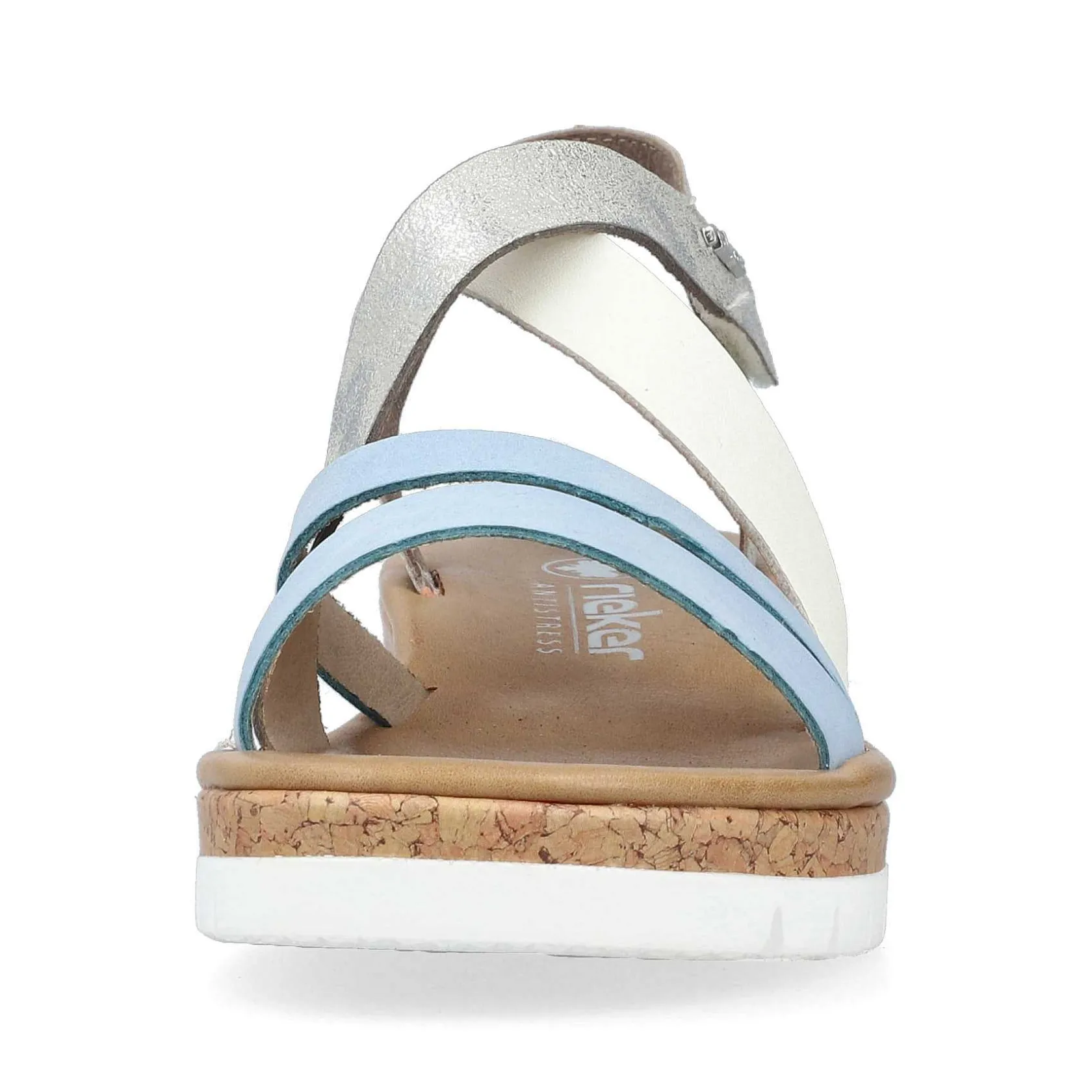 Rieker Heeled Shoes-Women'S Wedge Sandals Pastel Blue