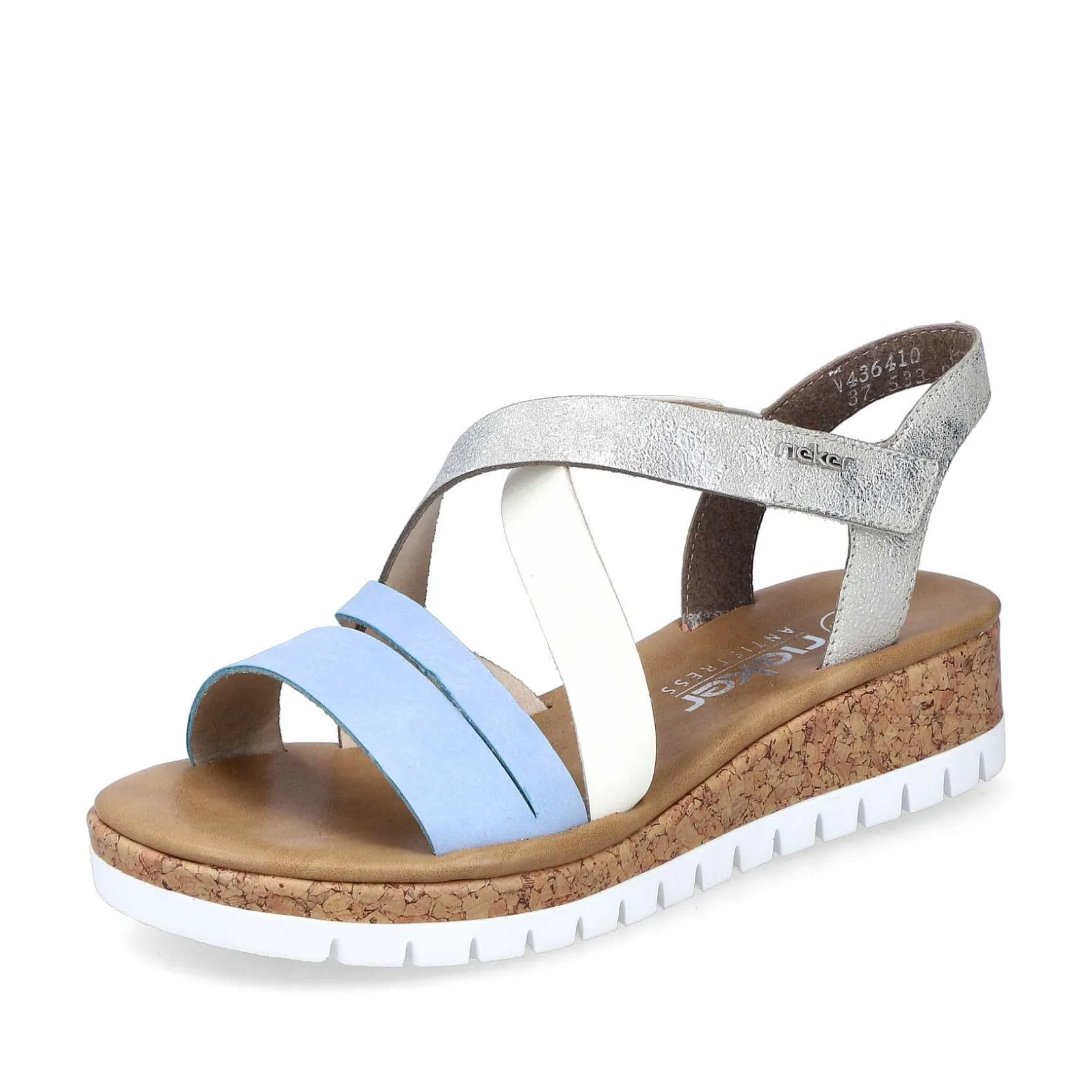 Rieker Heeled Shoes-Women'S Wedge Sandals Pastel Blue