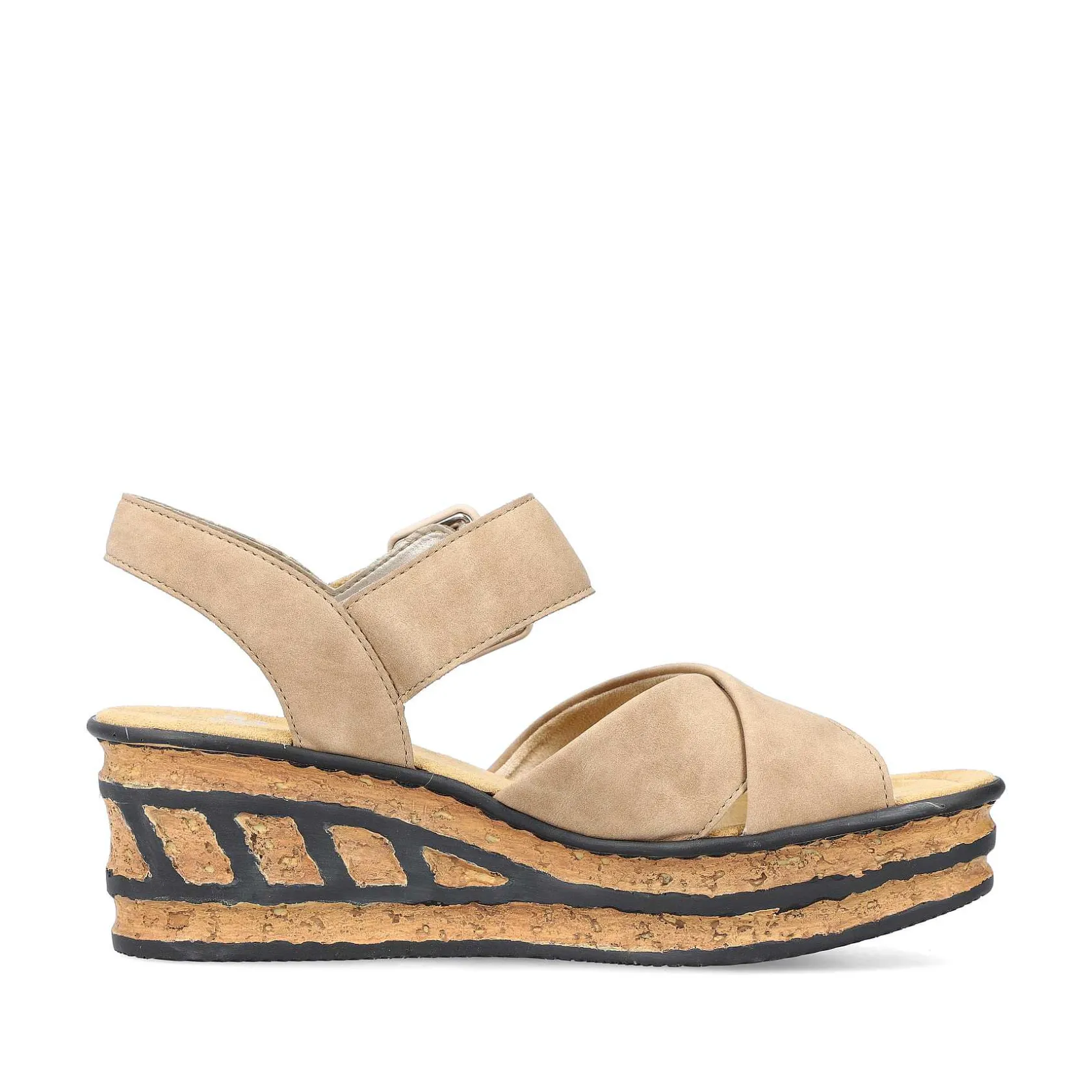 Rieker Heeled Shoes-Women'S Wedge Sandals Sand Beige