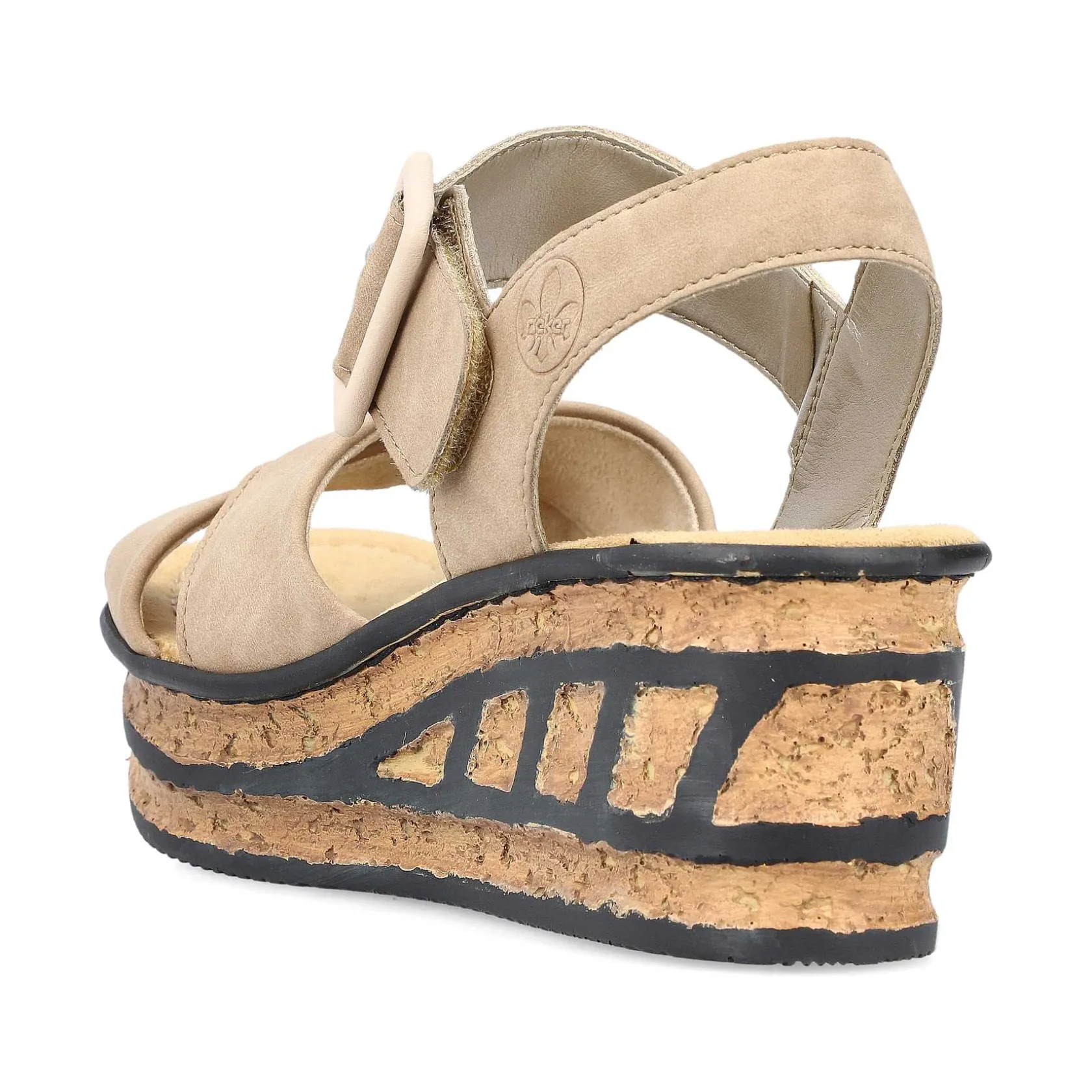 Rieker Heeled Shoes-Women'S Wedge Sandals Sand Beige