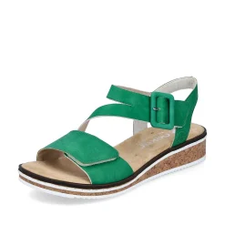 Rieker Heeled Shoes-Women'S Wedge Sandals Grass Green