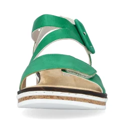 Rieker Heeled Shoes-Women'S Wedge Sandals Grass Green