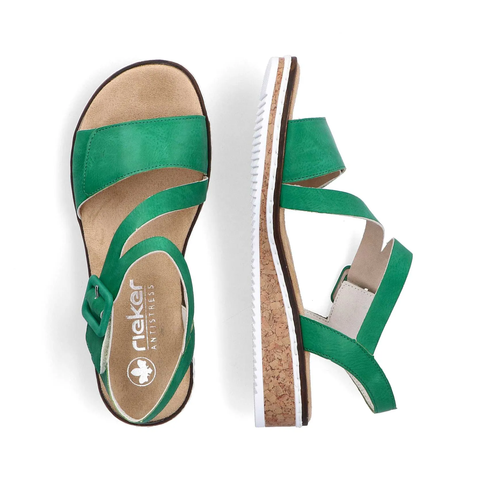 Rieker Heeled Shoes-Women'S Wedge Sandals Grass Green