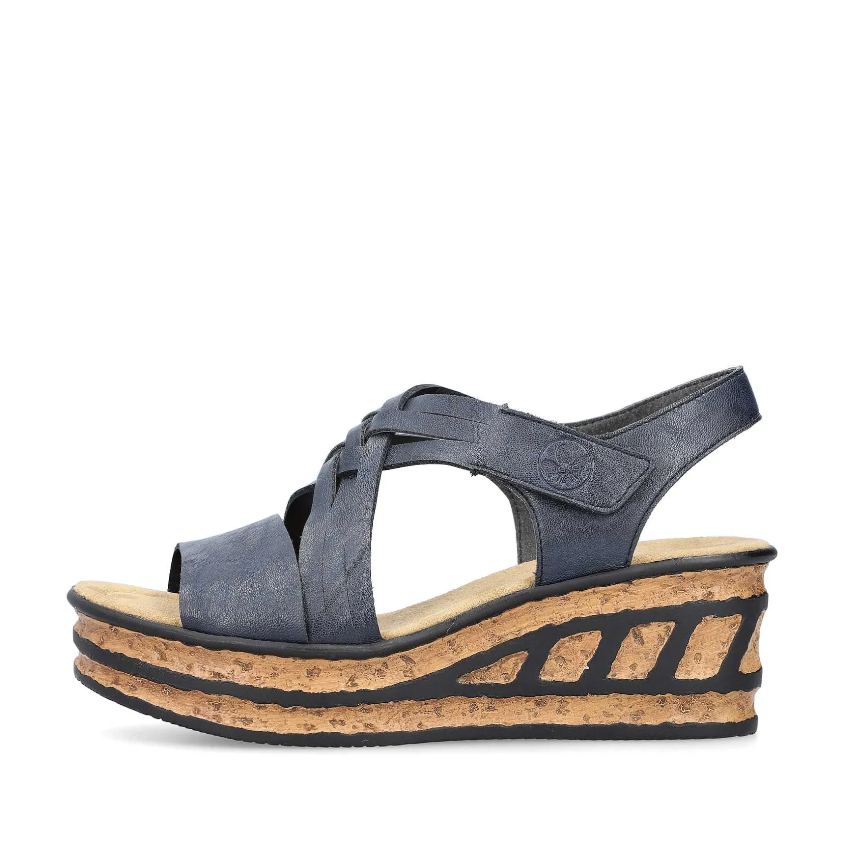 Rieker Heeled Shoes-Women'S Wedge Sandals Slate Blue