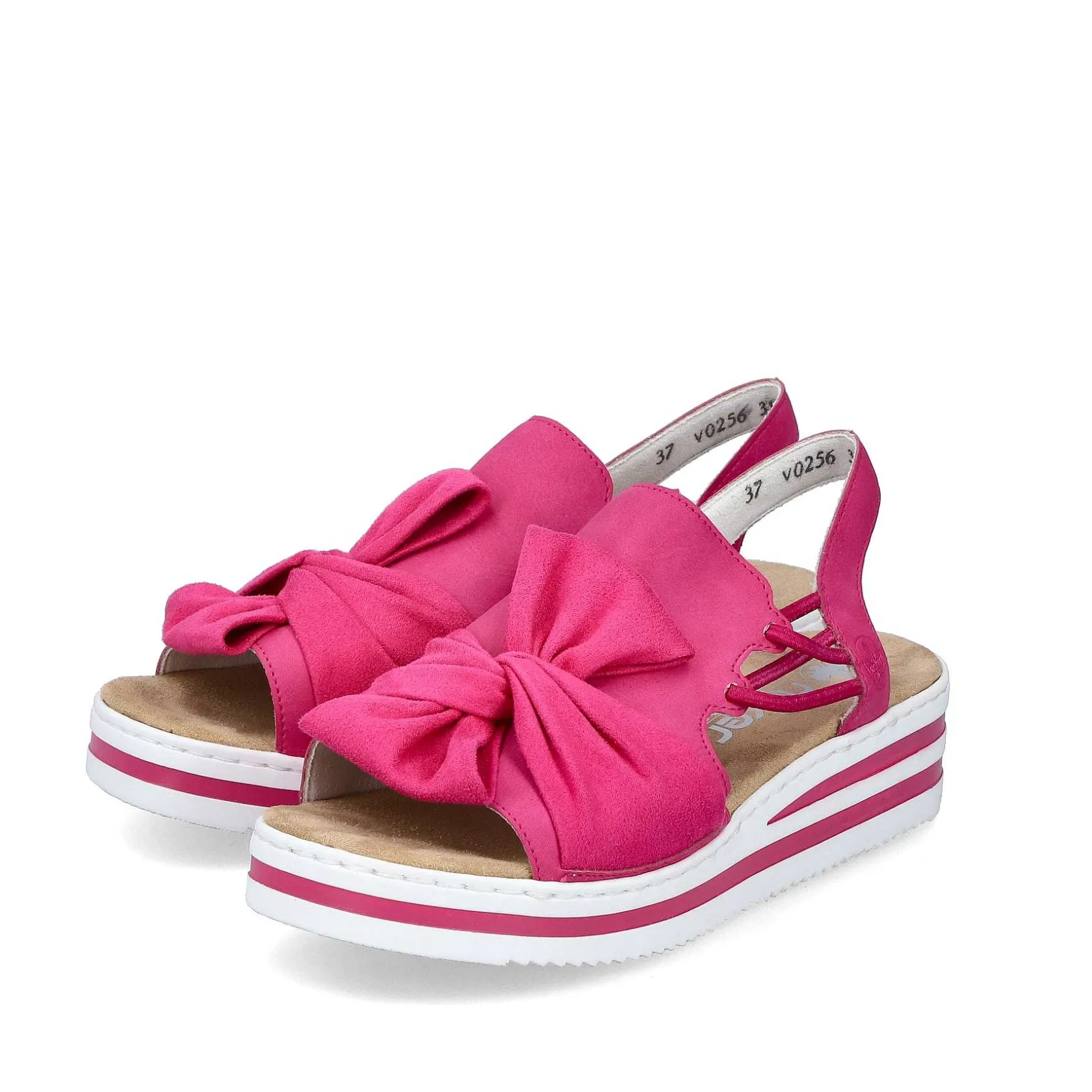 Rieker Summer Shoes-Women'S Wedge Sandals, Blood Pink