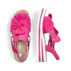 Rieker Summer Shoes-Women'S Wedge Sandals, Blood Pink