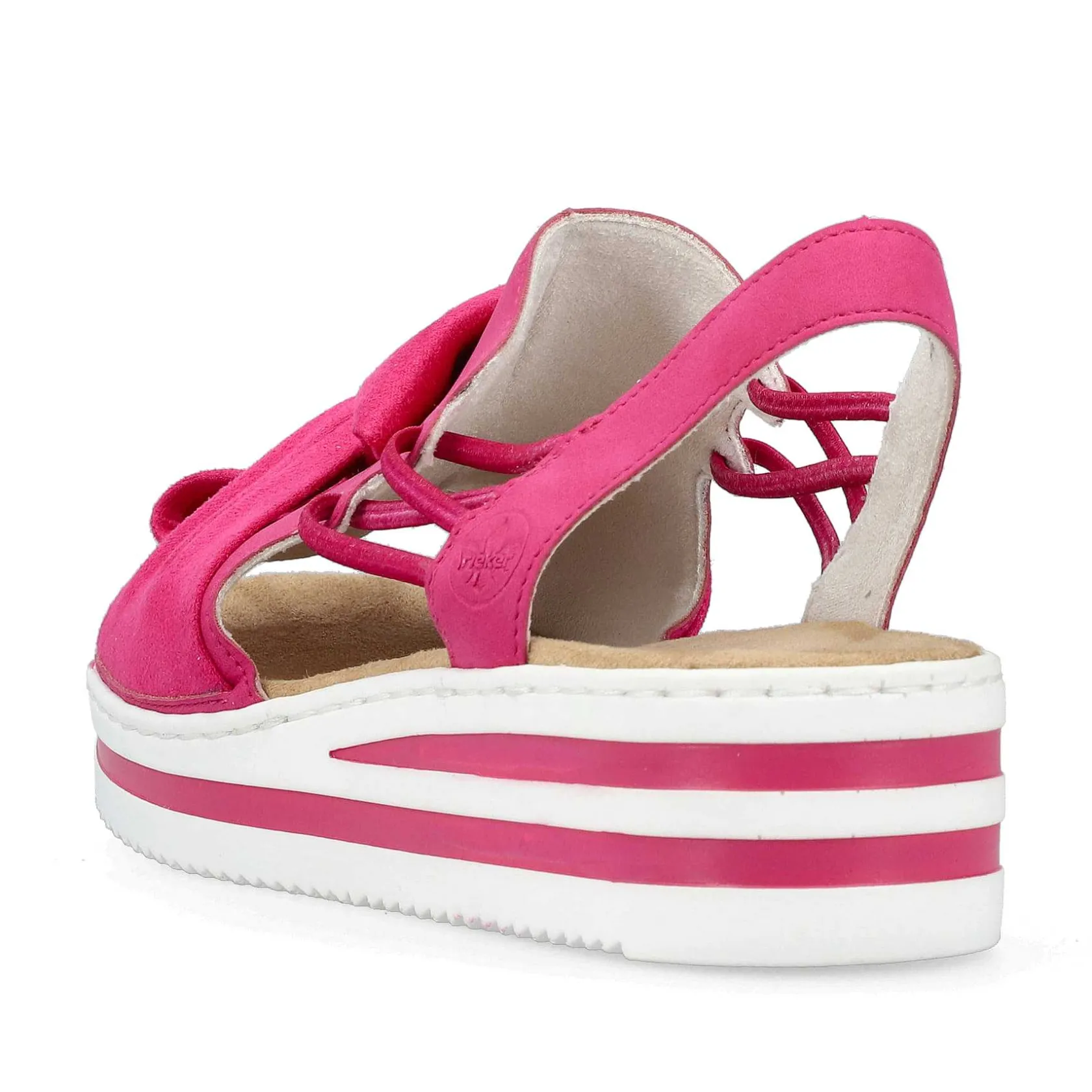 Rieker Summer Shoes-Women'S Wedge Sandals, Blood Pink