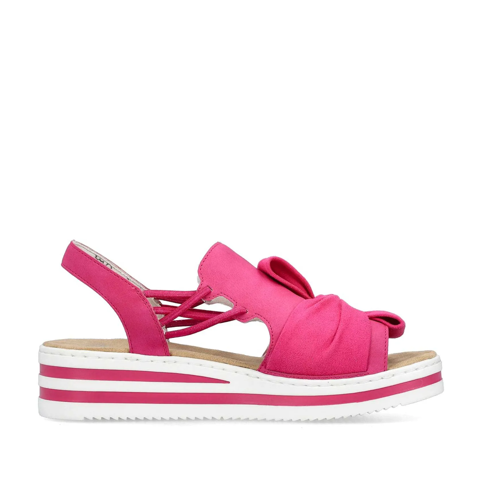 Rieker Summer Shoes-Women'S Wedge Sandals, Blood Pink