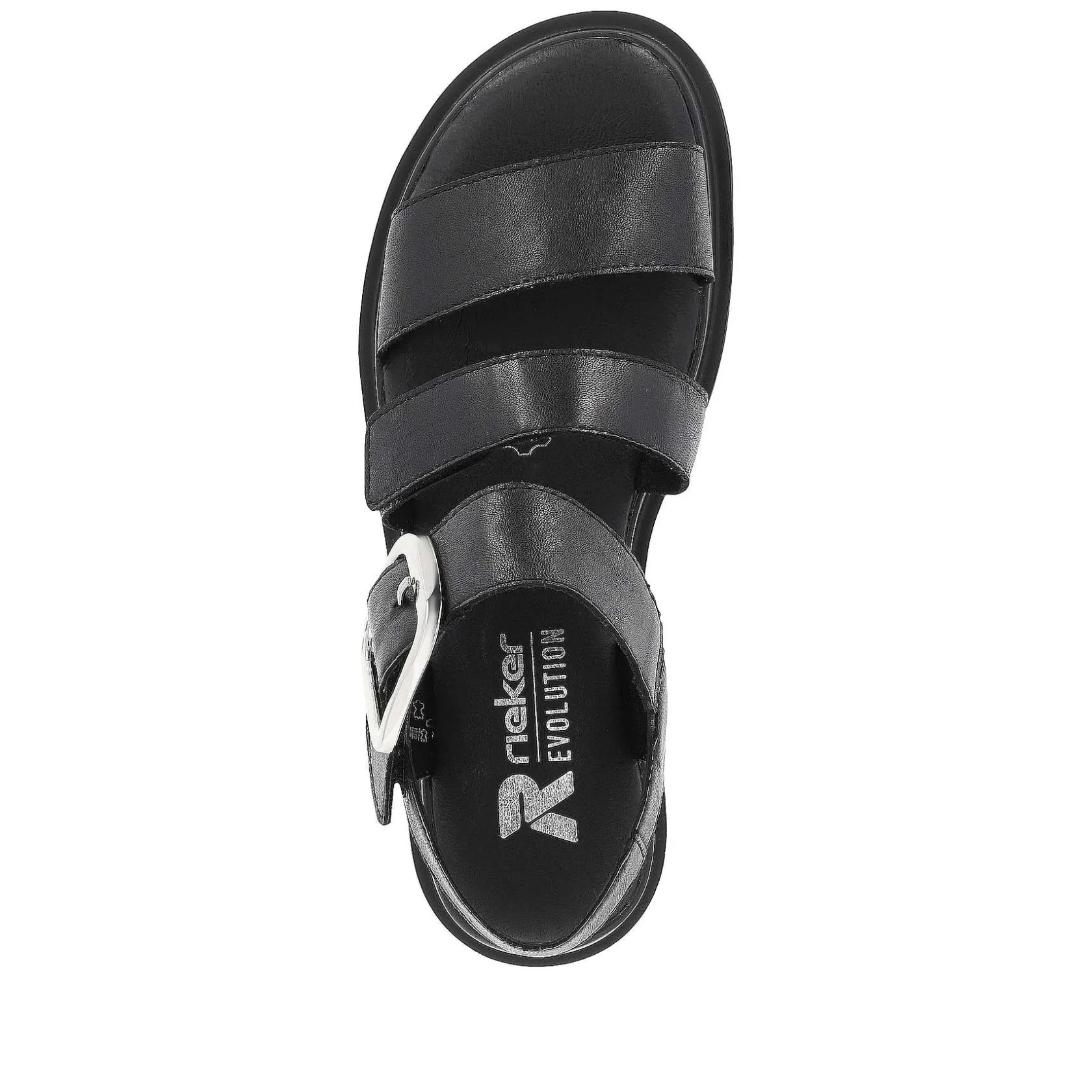 Rieker Heeled Shoes-Women'S Wedge Sandals Midnight Black