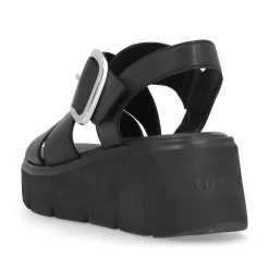 Rieker Heeled Shoes-Women'S Wedge Sandals Noir