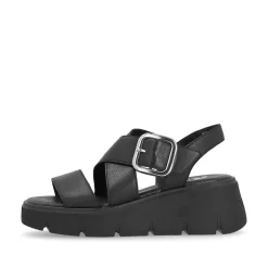 Rieker Heeled Shoes-Women'S Wedge Sandals Noir